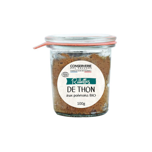 Visuel 1 du produit Rillettes bio de thon au poivrons Conserverie saveurs - 100 g