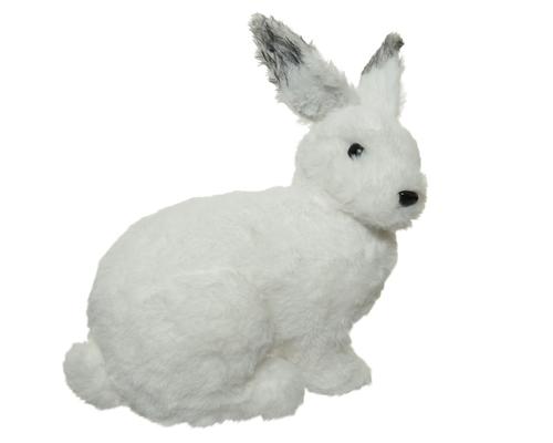Visuel 1 du produit Lapin décoratif à poser en polyester blanc - 17 x 28 x 29 cm