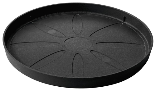 Visuel 1 du produit Soucoupe en plastique recyclé coloris anthracite Deroma Origin Anthracite - Ø 25 x H 2,3 cm