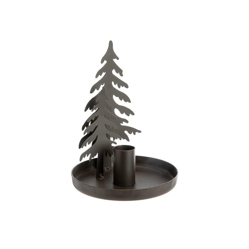 Visuel 1 du produit Chandelier sapin en métal noir forêt Burton - H 16 cm Ø 12 cm