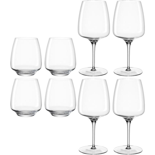 Visuel 2 du produit Ensemble de 4 verres à pied et 4 verres à eau transparent anti-choc Leonardo Cesti - les 8 pièces