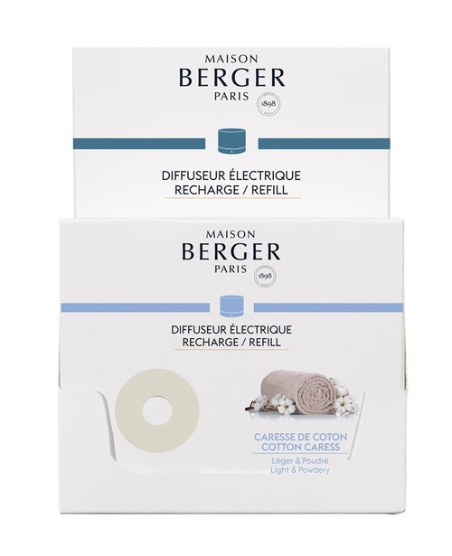 Visuel 1 du produit Recharge en céramique pour diffuseur nomade Maison Berger parfum Caresse de coton - Ø 6 cm