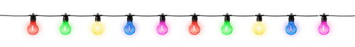 Visuel 1 du produit Guirlande fête LED solaire et secteur coloris blanc chaud Blachère - 7,20 m