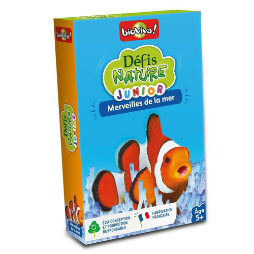 Visuel 1 du produit Jeu de cartes Défis nature junior - Merveilles de la mer Bioviva Éditions