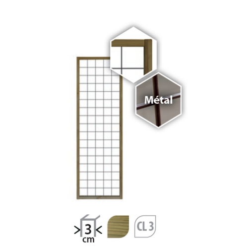 Visuel 1 du produit Treillis bois et métal Cerland - 60 x 180 cm