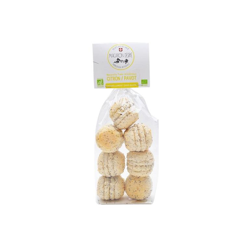 Visuel 1 du produit Macarons bio au citron et pavot Biscuit bio des Savoie - 150 g