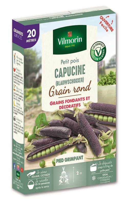 Visuel 1 du produit Pois Capucine Blauwschokker Vilmorin - graines à semer