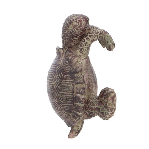 Visuel 1 du produit Accroche-pot tortue en résine verte - 5,8 x 4 x 8,5 cm