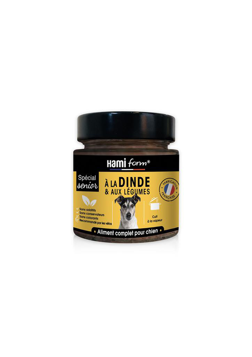Visuel 1 du produit Pâtée pour chien "Les cuisinés" Hamiform spécial senior à la dinde & aux légumes - 250 g