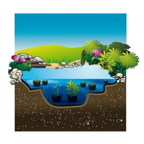 Panier Flottant Pour Plantes Aquatiques - Diamètre 25 Cm - Tissu Non Tissé + éponge - Pour Bassin, étang