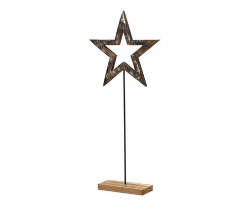 Visuel 1 du produit Étoile brillante à poser en bois MDF brun - 20 x 5,5 x 46 cm