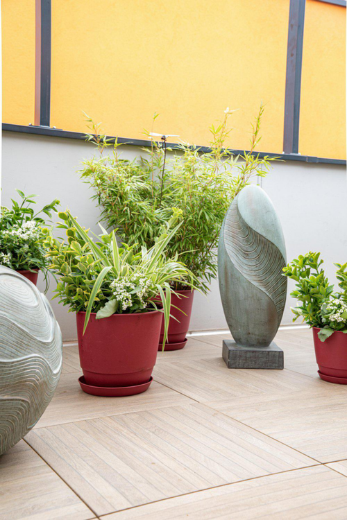 Visuel 3 du produit Pot en plastique rouge cerise Poetic Joy 60 - Ø 58,8 x H 48,8 cm