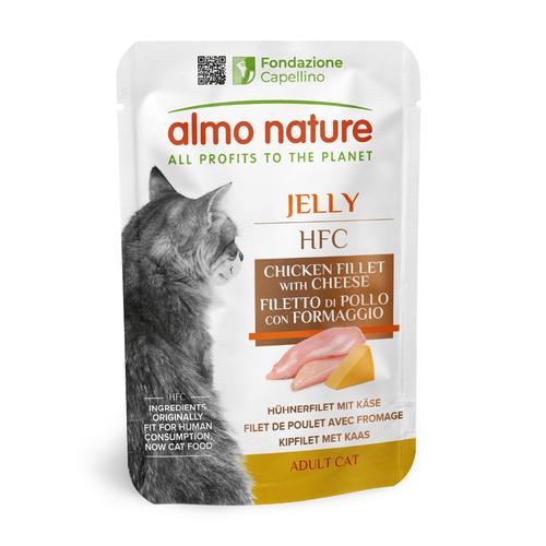 Visuel 1 du produit Pâtée pour chat HFC Jelly au filet de poulet et fromage Almo Nature - 55 g