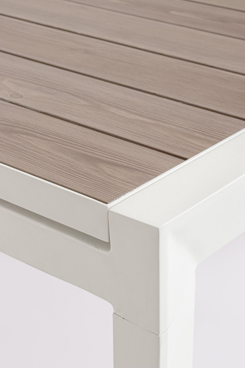Visuel 7 du produit Table Calla avec allonges coloris blanc en aluminium - 160/240 x 100 cm