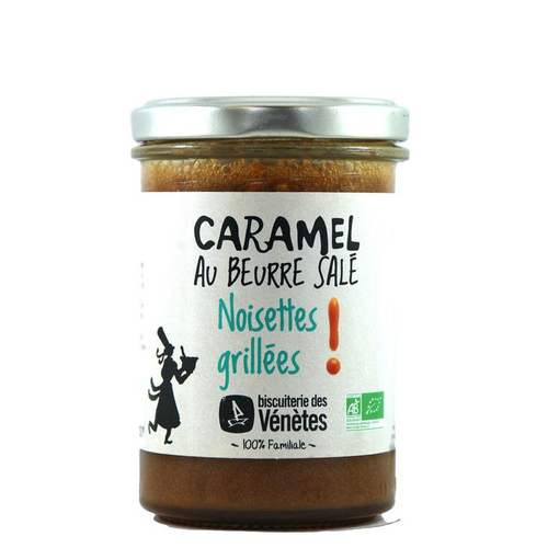 Visuel 1 du produit Crème de caramel bio noisettes grillées. Le pot de 220 g