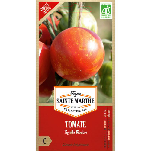 Visuel 1 du produit Graines de Tomate Tigrella bicolore bio Ferme de Sainte Marthe - graines à semer