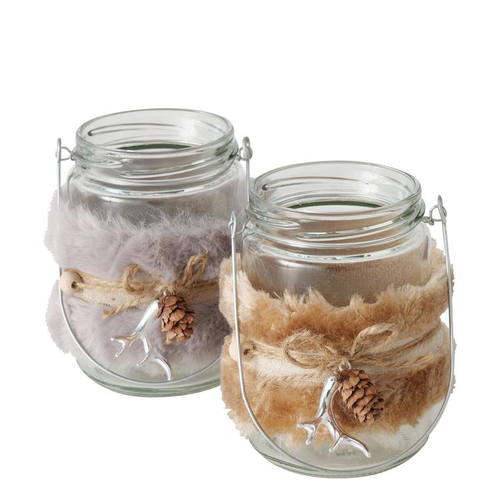 Visuel 1 du produit Photophore Diana coloris blanc - Ø 11 cm