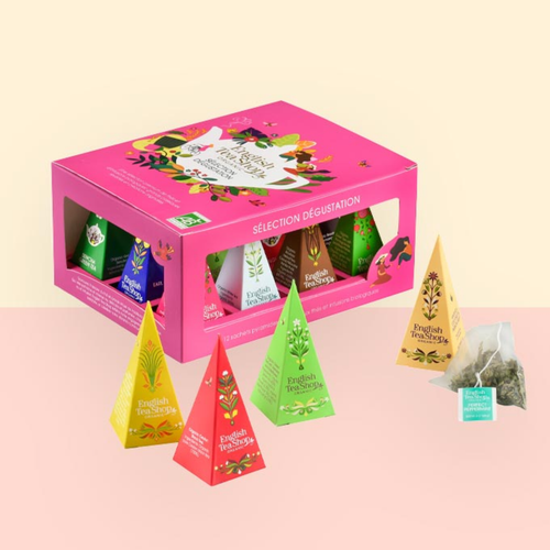 Visuel 2 du produit Coffret thés et infusions bio Prisme collection bien-être English Tea Shop - 12 sachets