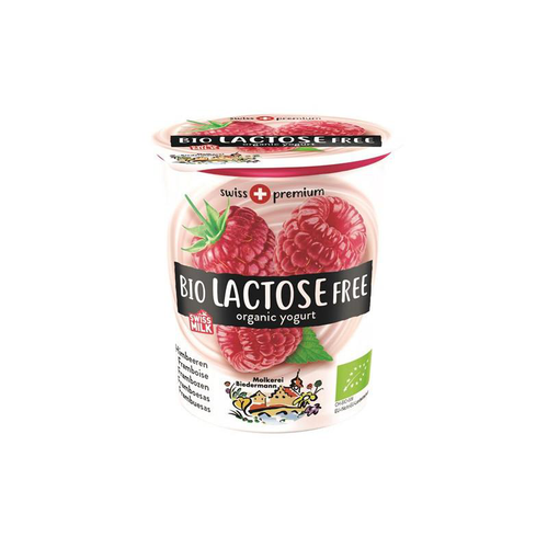 Visuel 1 du produit Yaourt de vache framboise sans lactose bio Biedermann – 200 g