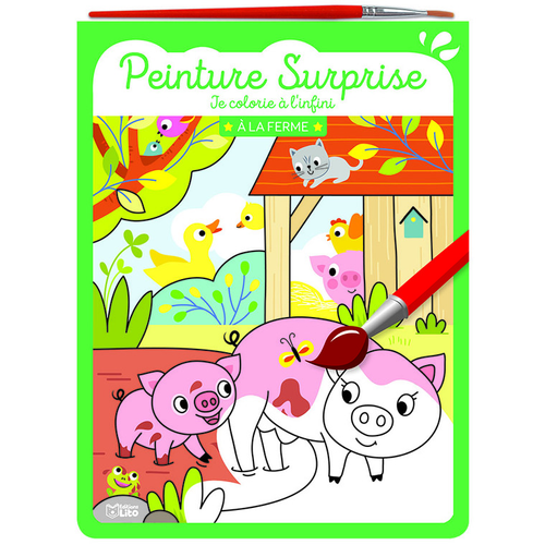 Visuel 1 du produit Mon bloc magique Je colorie à l'infini - à la ferme. Editions Lito