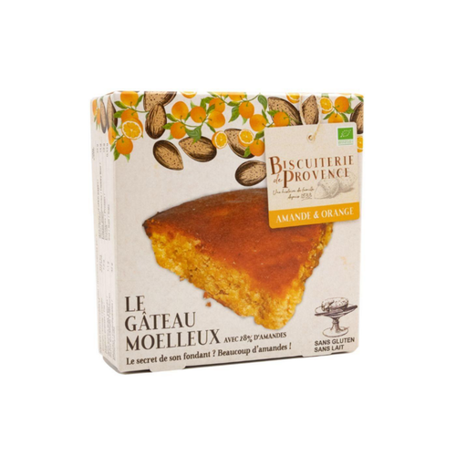 Visuel 1 du produit Gâteau moelleux amande & orange bio Biscuiterie de Provence - 110 g