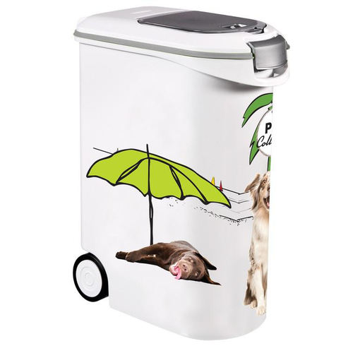 Visuel 1 du produit Container à croquettes pour chien coloris blanc et noir Pet collection – 54 L (20 kg)