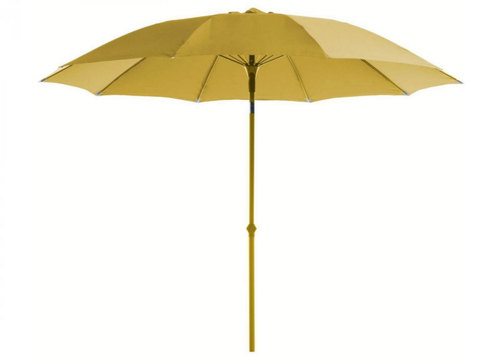 Visuel 1 du produit Parasol droit aluminium/fibre, couleur Curry, PROLOISIRS - Ø270 cm
