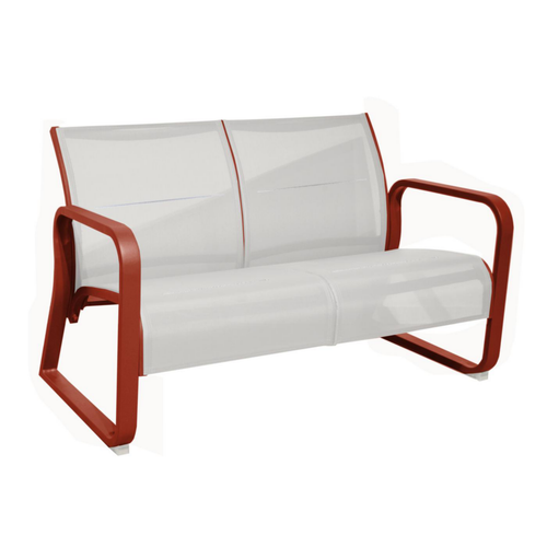 Visuel 1 du produit Canapé d'extérieur en aluminium coloris orange Quenza II - 128 x 83 x 78 cm