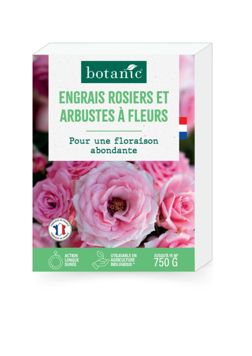 Visuel 1 du produit Engrais rosiers et arbustes à fleurs en boîte botanic® - 750 g