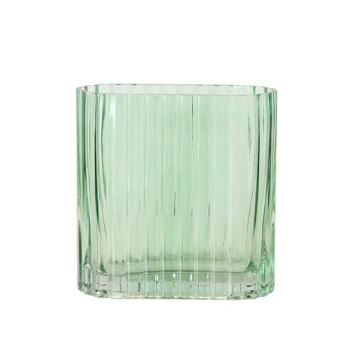 Visuel 1 du produit Vase en verre vert clair Tulipa - 18 x 9 x 18 cm
