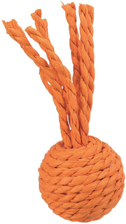 Visuel 3 du produit Jouet pour chat coloris multicolore balle hochet et cordelette en papier Trixie - Ø 4 x 11 cm