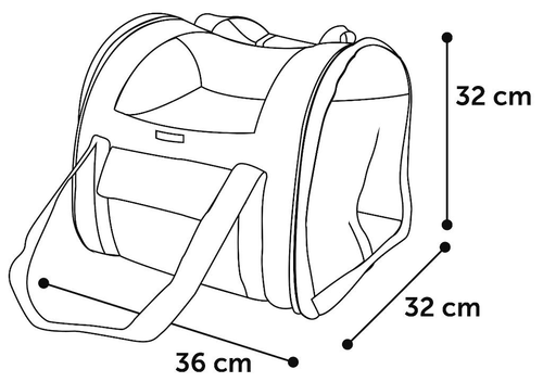 Visuel 2 du produit Sac à dos de transport pour animal de compagnie coloris bleu Lene - 36 x 32 x 32 cm