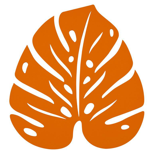 Visuel 1 du produit Dessous de plat en acier orange Fermob Monstera - 24 x 22 cm