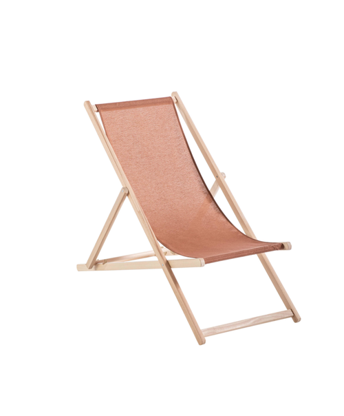 Visuel 1 du produit Chilienne agrafée coloris marron en coton Jardin privé - 127 x 56 x 3,5 cm