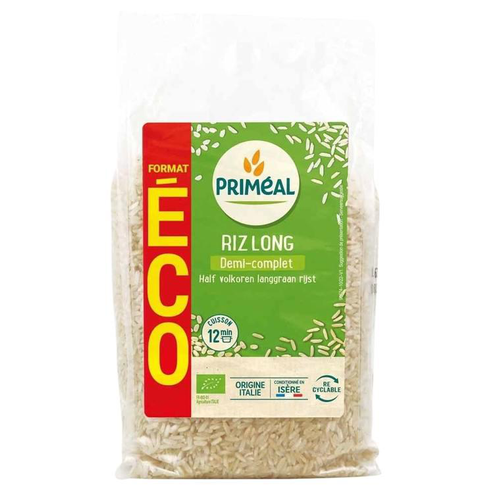 Visuel 1 du produit Riz long blanc ½ complet Italie bio en sachet Primeal - 2 kg