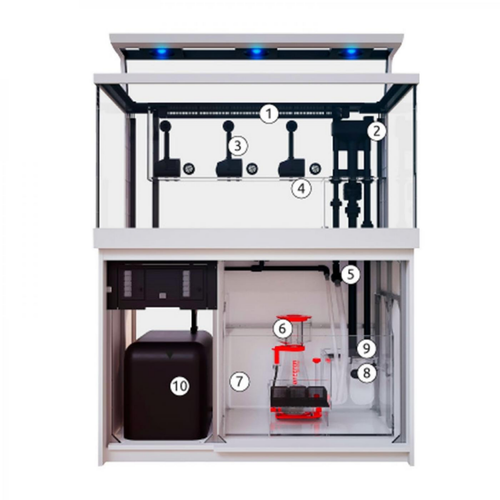 Visuel 2 du produit Aquarium LED blanc, système complet RED SEA AQUARIUM - modèle Max S-500, 500L