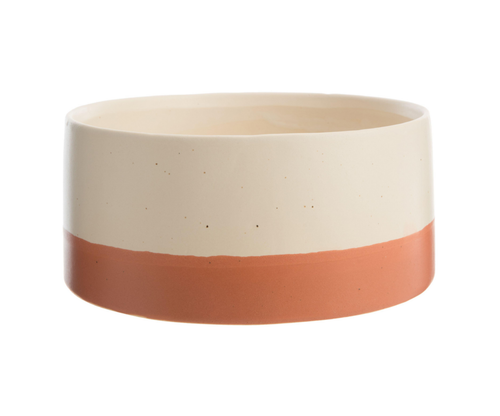 Visuel 1 du produit Coupe pour cache-pot Cactus coloris beige en céramique - 20 x 20 x 9 cm