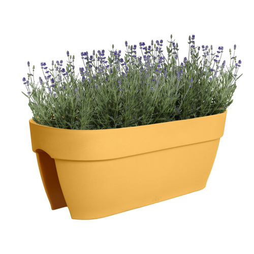 Visuel 5 du produit Balconnière en polypropylène jaune miel Elho Vibia Campana Flower Bridge - 59 x 26 x 22 cm