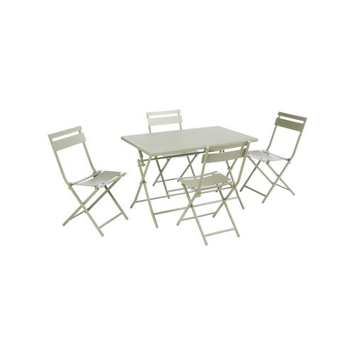 Visuel 2 du produit Table de jardin pliante Clivia en acier - 110 x 70 x 71 cm Vert amande