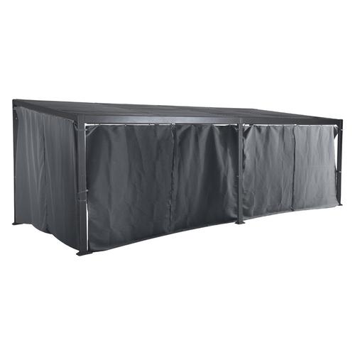 Visuel 1 du produit Rideaux pour Tonnelle Avila Ardoise Hespéride - 7,2 x 3 m