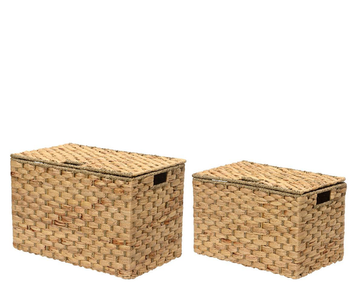 Visuel 1 du produit Coffre de rangement en osier naturel petit modèle - 31 x 50 x 32 cm