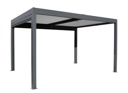 Visuel 1 du produit Tonnelle bioclimatique ERIS aluminium gris/blanc OCEO - 4x4m