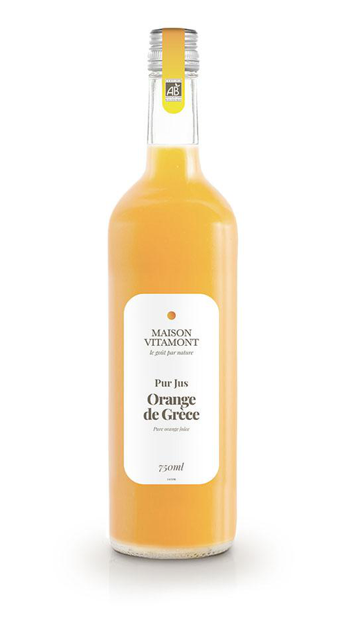 Visuel 1 du produit Pur jus orange de Grèce bio Vitamont – 75 cl