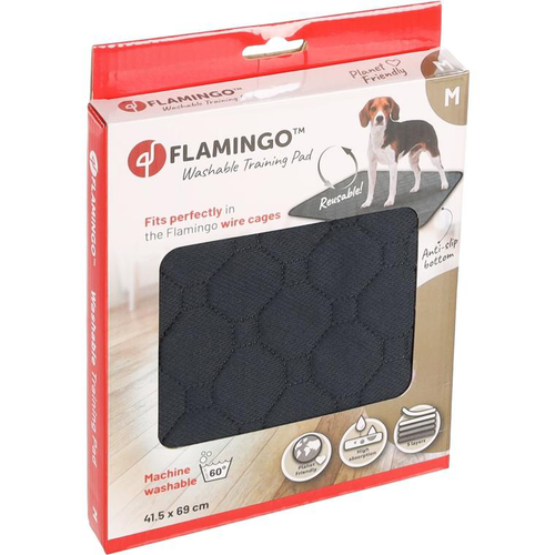 Visuel 1 du produit Tapis d’entrainement gris lavable pour chien Flamingo Patsy - 69 x 41,5 cm