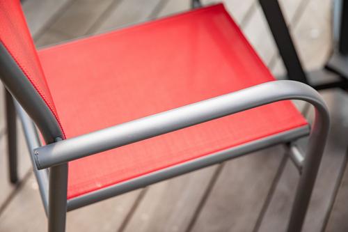 Visuel 4 du produit Fauteuil Niello coloris rouge 51 x 56 x 87 cm