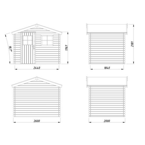 Visuel 5 du produit Abri de jardin naturel White Wood Rimini - 4.3 m² / 19 mm
