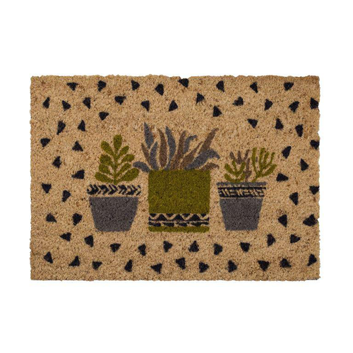 Visuel 1 du produit Tapis brosse intérieur en coco imprimé cactus Sweetsol – 60 x 40 cm