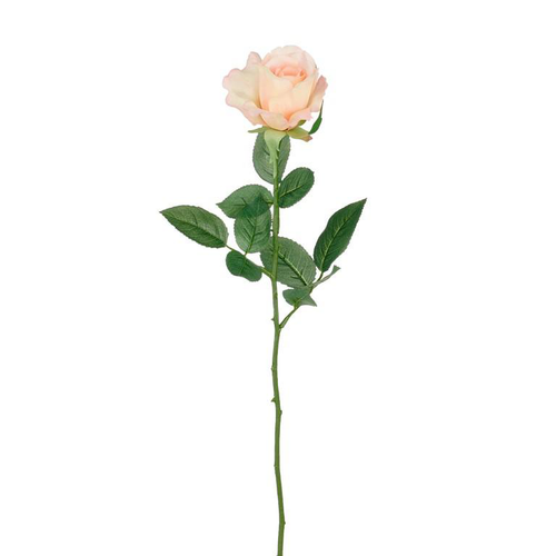 Visuel 1 du produit Tige de rose artificielle en plastique recyclé rose clair - 62 cm
