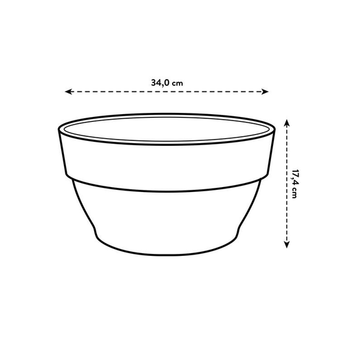 Visuel 4 du produit Pot coupe en plastique gris anthracite Elho Vibia - Ø 34 cm
