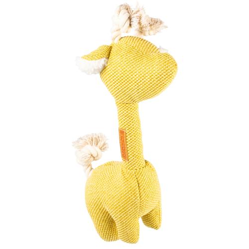 Visuel 1 du produit Jouet pour chien coloris jaune en chenille peluche girafe D&D Home George - Taille S 7 x 15 x 26 cm